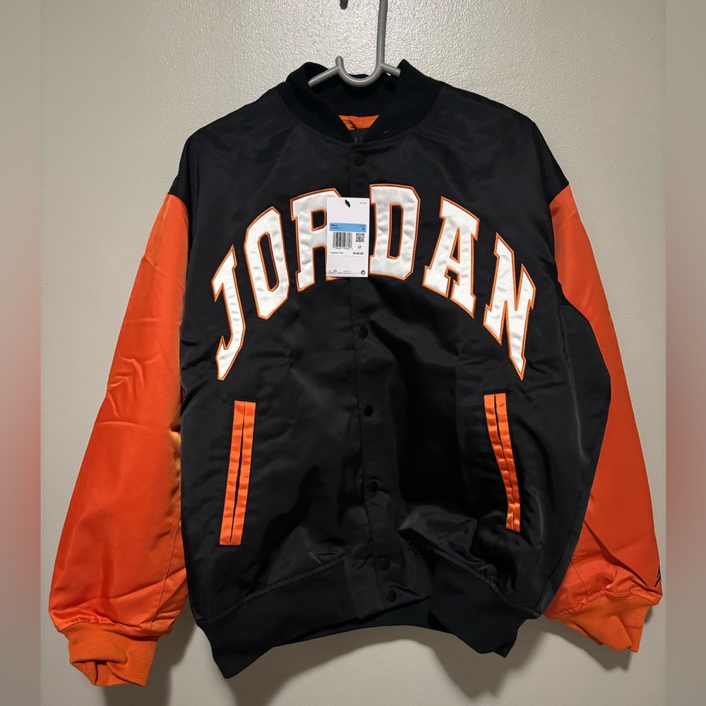 Nike Jordan Brooklyn Men's M University Varsity Jacket Black Starfish HV0099-011